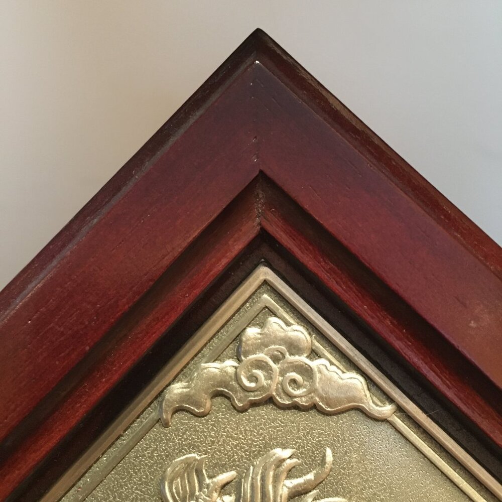 Vintage Royal Selangor Pewter Chinese Dragon Art Plaque Framed Wall Decor - Picture 6 of 13
